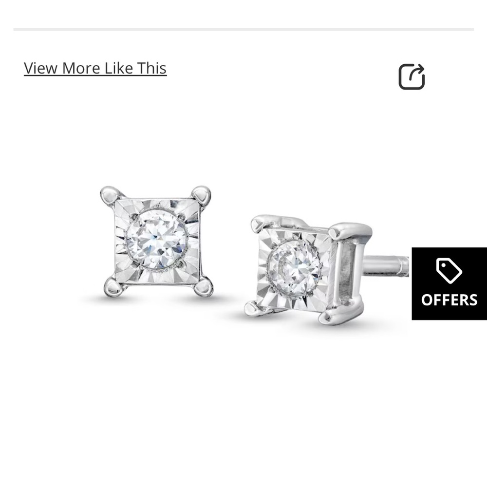 1 silver diamond earring, I lost the other